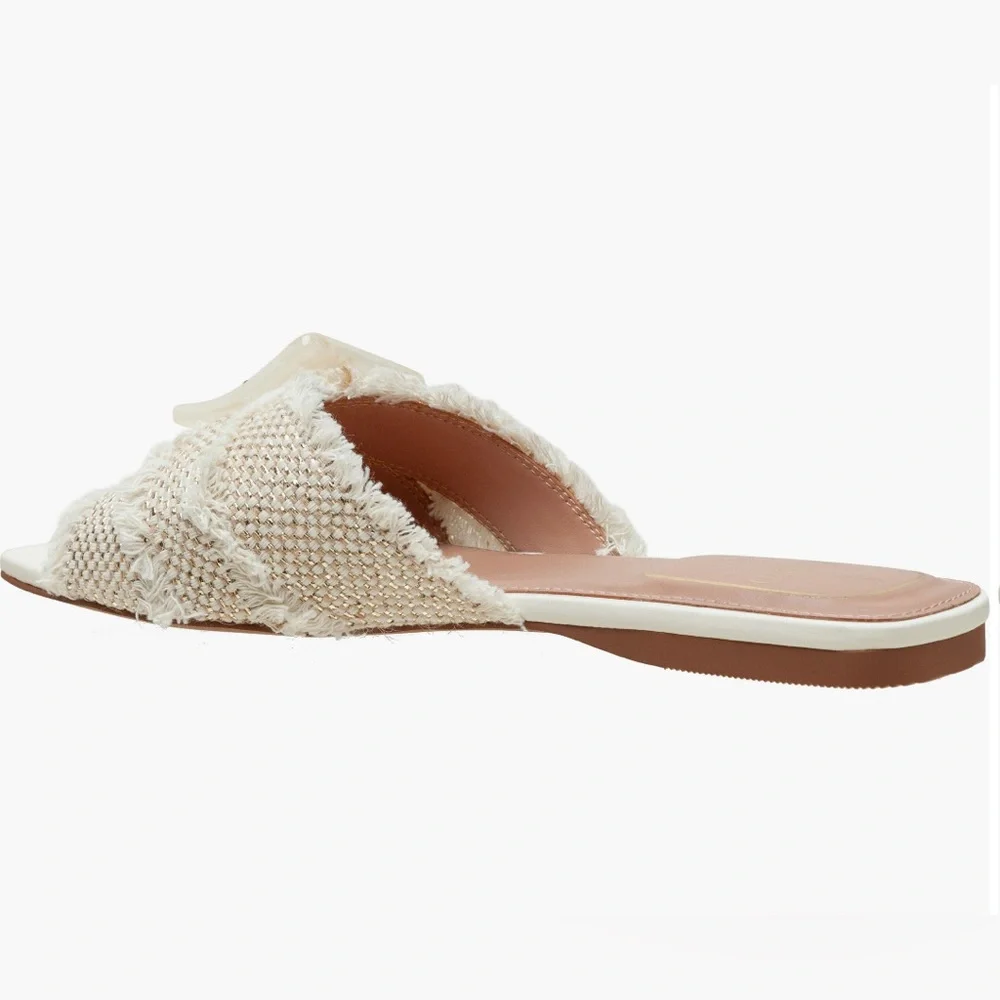 Linea Paolo Lottie Slide Sandal Natural/Gold - Picture 4 of 8